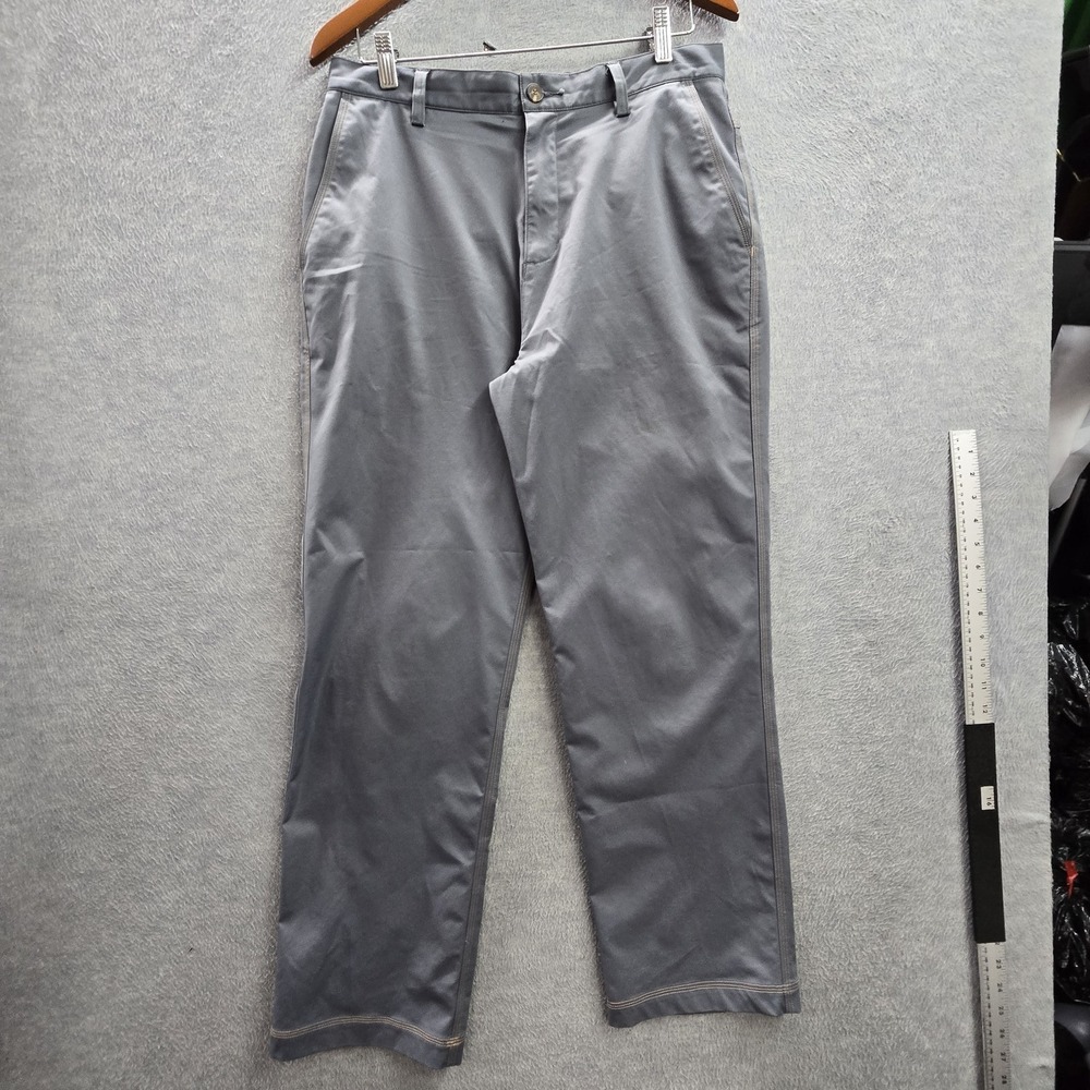 Adidas Men‎ Activewear Pants 32X32 Gray Embroidered Golf Chino Climacool Logo